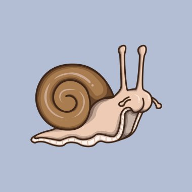 Vektör çizimi Deniz Salyangozu. Vektör tasarımı Okyanus Salyangozu. Deniz Salyangozu Vektör Çizgi Filmi tasarım illüstrasyonu ve web sitesi, dijital ve yazdırma simgesi