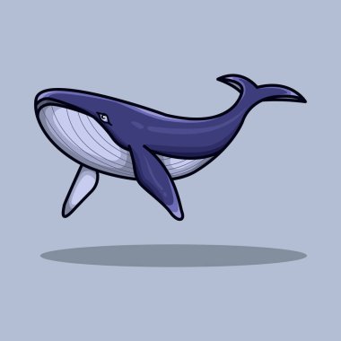 Vector illustration Sea Whale. Vector design Ocean Whale. Sea Ocean Whale Vector Cartoon design illustration and icon for website, digital and print clipart