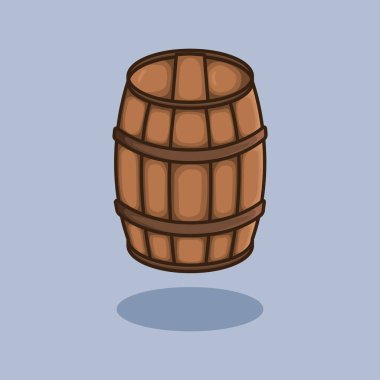 Vektör illüstrasyon fıçısı. Vektör Tasarımı Fıçısı. Fıçı Vektörü Çizgi Filmi tasarım illüstrasyonu ve web sitesi, dijital ve yazdırma simgesi