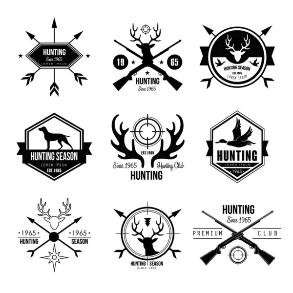 stock vector Badges Labels Logo Design Elements Stock Vector Handmade hunting authentic hand-drawn graphics