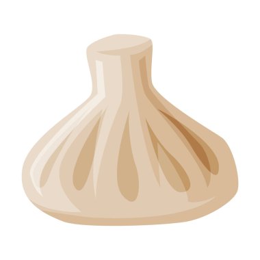 Khinkali, Gürcistan Country Vector Illustration 'un Popular Dumpling ve Geleneksel Tabağı rolünde. Gürcistan Mutfak Konsepti Olarak Etle Doldurulmuş Pasta