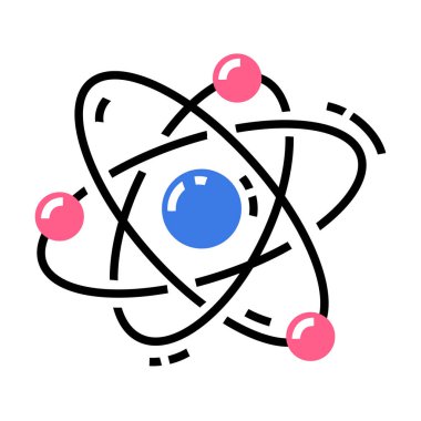 Kimyasal Elektronlar Atomik Nükleer Vektör İlülasyonu etrafında dönerler. Okul Kimyası Konusu Öge ve Bilimin Sembolü
