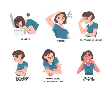 Hasta Kadın, Kalp Çarpıntısı Belirtisi Belirtilerinden Acı Çekiyor. Genç bayan kendini iyi hissetmiyor. Sağlık sorunu var.