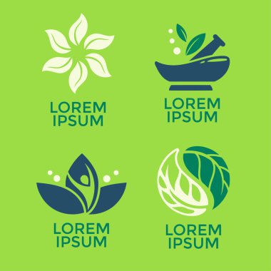 Bir set Stilize Sağlık Spa Rozeti