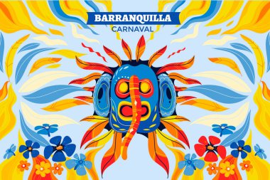 Colorful background for the Colombian Barranquilla Carnival clipart