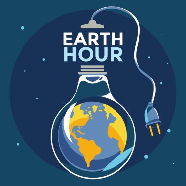 Ampullü Mutlu Dünya Saati Ulusal Günü konsepti