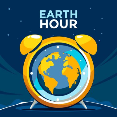 Alarmlı Mutlu Dünya Saati Ulusal Günü konsepti