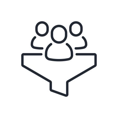 Beyaz arkaplan düz vektör illüstrasyonunda izole edilmiş kurşun üretimi huni, düzenlenebilir çizgi simgesi. Piksel mükemmel. 64 x 64