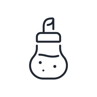 Şeker dağıtıcı düzenlenebilir çizgi simgesi beyaz arka plan düz vektör illüstrasyonunda izole edildi. Piksel mükemmel. 64 x 64.