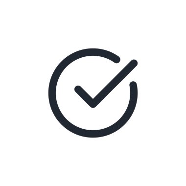 Şeffaf arkaplan düz vektör illüstrasyonunda işaretlenebilir çizgi ana hatlarını işaretle veya işaretle. Piksel mükemmel.