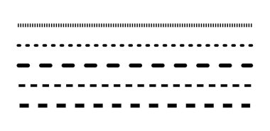 Kesintili sınır bölücüsü vektör illüstrasyonunu şeffaf arkaplanda izole etti.