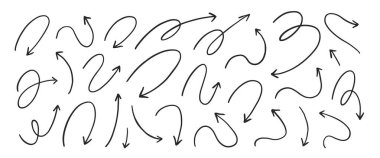 El çizimi ok çizgi çizimi çizim çizimi izole edildi.