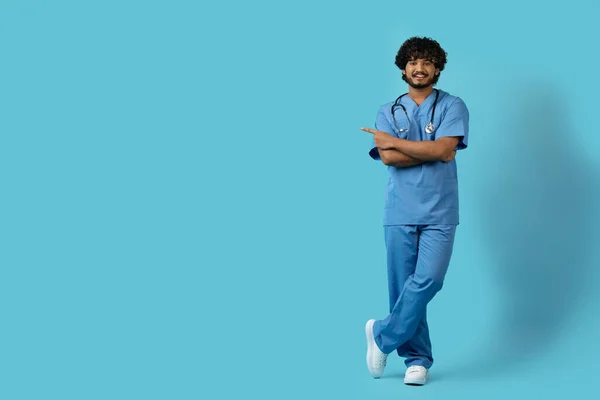 Médicos Personal Médico Trabajadores Salud Feliz Alegre Guapo Rizado Joven — Foto de Stock