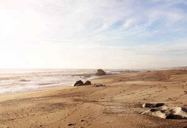 Καλοκαιρινή Παραλία Πρωί Ανατολή Costaline Αντίγραφο Χώρου Άμμος Και Ωκεανός — Φωτογραφία Αρχείου