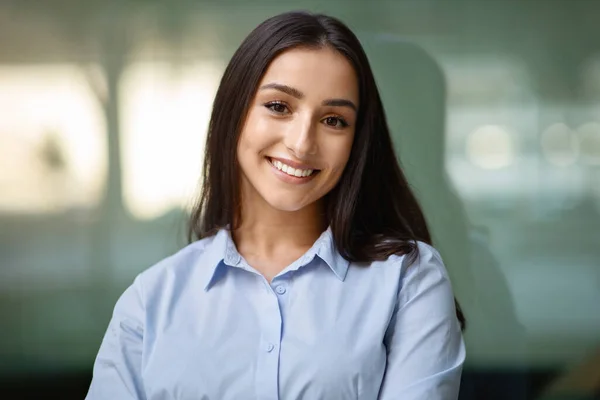 Happy Pretty Confident Millennial Businesswoman Manager Suit Enjoy Work City — Stock Photo, Image