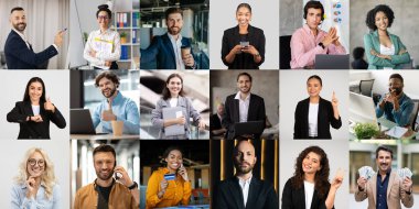 Çağdaş bir ofis içinde çeşitli mesleki faaliyetlerde bulunan çeşitli profesyonellerden oluşan bir grup aktif olarak faaliyet gösteriyor. Bireyler yeteneklerini sergilerler.