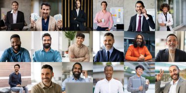 Çeşitli geçmişlerden canlı bir profesyonel şahıs koleksiyonu çeşitli etkinliklerde ele geçirildi. Gülümserken, dizüstü bilgisayarlarla çalışırken, çağrılara katılırken görülüyorlar.