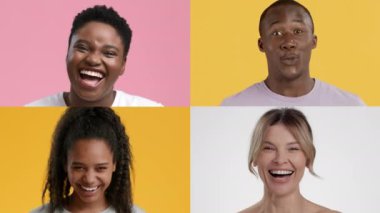 Bu koleksiyonda güçlü duygular gösteren farklı geçmişlere sahip dört kişi sergileniyor. Her insan coşkulu arka planlara karşı bir neşe ve heyecan anı paylaşır..