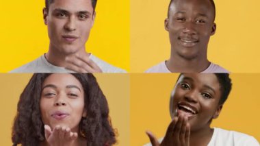 Farklı geçmişlere sahip dört birey, jestleri vasıtasıyla samimi duygular paylaşıyor. Her insan insan sıcaklığını vurgulayarak neşe ve bağlantı sergiler..