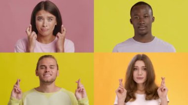 Kadın ve erkeklerden oluşan çok ırklı bir grup el hareketleriyle çeşitli duygular sergiliyor. Her insan, dinamik bir görsel dışavurum kolajı oluşturan canlı bir arkaplan üzerine kuruludur..