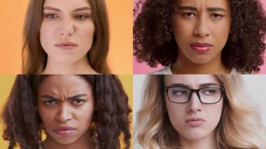 Bu koleksiyonda farklı duygular gösteren dört kişi var..