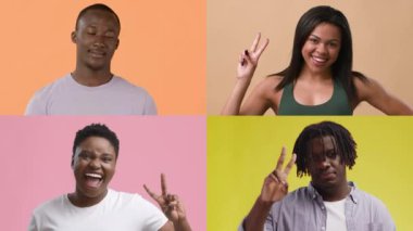 Farklı bireylerden oluşan bir derleme. Her biri özgün duygular ve olumlu jestler sergiliyor. Hepsi de cesur ve renkli geçmişlere karşı. Çok ırklı grup bağlantıyı ve eğlenceyi vurguluyor.