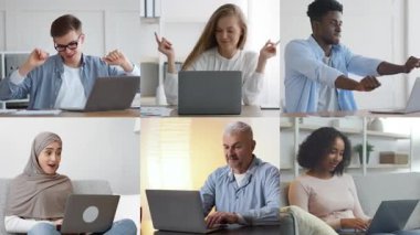 Gündüz vakti evlerinden etkinliklere katılırken heyecan ve konsantrasyon gibi çeşitli duyguları ifade eden altı kişilik bir grup laptoplarına odaklanmış durumda..