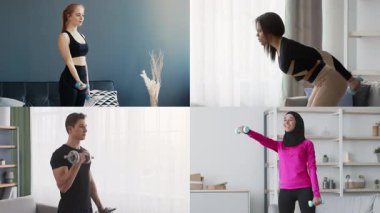 Farklı geçmişlerden gelen dört bireyden oluşan bir koleksiyonun içeride çalıştığı görülüyor. Her insan gücünü ve uygunluğunu arttırmak için ağırlık kullanıyor. Bu sağlıklı yaşam tarzı refahı arttırır..