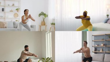 Parlak ve modern bir mekanda, çeşitli sporcu grupları çeşitli antrenmanlara katılıyorlar. Her insan, sağlıklı bir yaşam tarzını ve aktif bir yaşam tarzını destekleyen eşsiz bir fitness rutinini gösterir..