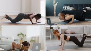 Dört birey kapalı mekanlarda çeşitli fitness aktivitelerine katılıyor. Her insan vücut ağırlığı egzersizlerine odaklanır, paylaşılan azim ve çabalarla sağlıklı bir yaşam tarzını teşvik eder..