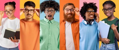 Çeşitli arkadaş grupları her birinin kendine has bir ifadesi olan mutluluklarını sergiliyor. Eğlenceli aktivitelere katılıyorlar, renkli arka planlara karşı canlı bir yaz atmosferini kutluyorlar..