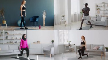 Farklı geçmişlere sahip dört kişi evlerinde çeşitli fitness rutinlerine katılıyorlar. Etkinlikler arasında güç eğitimi, sanal idmanlar ve hamleler yer alıyor.