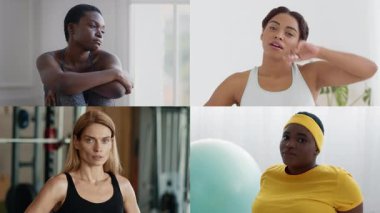 Dört birey spor merkezlerinde sporlarını sergiliyor, egzersiz rutinleri ve meditasyona odaklanıyor. Çeşitli geçmişleri temsil ediyorlar ve sağlıklı bir yaşam tarzını somutlaştırıyorlar..