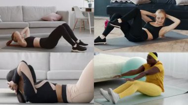 Çeşitli atletizm egzersizleri yapan, sağlıklı ve aktif bir yaşam tarzını destekleme amaçlı farklı egzersizler sergileyen bir grup insan. Zindelik ve hareketlilik vurgulanıyor.