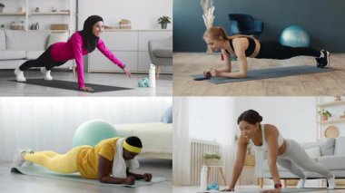 Farklı geçmişlerden gelen bireylerden oluşan bir grup içeride çeşitli atletik egzersizler yapıyorlar. Her katılımcı sağlıklı bir yaşam tarzında benzersiz fitness rutinleri sergiliyor.