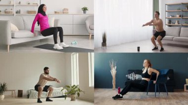 Farklı geçmişleri temsil eden, evde spor yapan bireylerden oluşan bir derleme. Her insan, sağlıklı bir yaşam tarzı ve atletizmi teşvik eden eşsiz egzersizler sergiliyor..