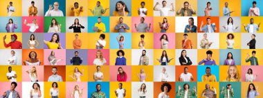 Bu koleksiyonda çeşitli geçmişlerden gelen farklı bireylerden oluşan canlı bir kolaj yer alıyor. Her insan farklı duygular ifade eder, birlik ve çeşitliliği renkli bir ortamda vurgular.