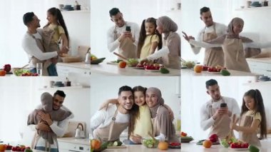 Parlak bir mutfakta, bir aile birlikte yemek pişirmekten zevk alır. Baba ve çocuklar, taze sebzeler hazırlarken, birbirlerine yakın bağlarını ve çeşitli geçmişlerini göstererek kahkahalarını paylaşıyorlar..
