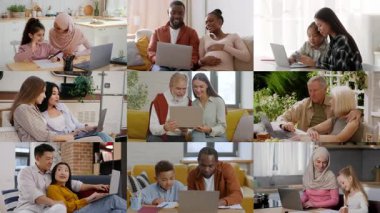 Çeşitli bireylerden oluşan gruplar çeşitli samimi ortamlarda dizüstü bilgisayarlarla meşgul oluyorlar. Fikirlerini paylaşıyorlar ve iletişim kuruyorlar. Teknolojilerin öğrenme ve işbirliğindeki rolünü sergiliyorlar..