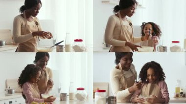 Anne ve kızı aydınlık bir mutfakta keyifli bir yemek anının tadını çıkarıyorlar. Bir yetişkin bir çocuğa tatlıyı nasıl hazırlayacağını öğretir, yaratıcılığı ve iletişimi teşvik eder..