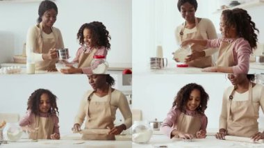 İki aile ferdi, aydınlık bir mutfakta yemek pişirme etkinliklerinin keyfini çıkarıyorlar. İçindekileri karıştırıp kahkahaları paylaşıyorlar. Rahat bir atmosferde anlamlı anılar yaratıyorlar..