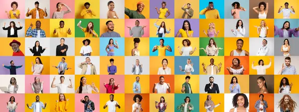 Canlı bir kolaj, her biri eşsiz duygu ve yaşam tarzlarını ifade eden farklı bireylerden oluşan bir grup sunar..