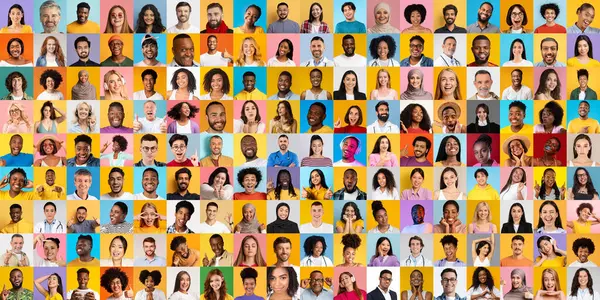 Büyüleyici bir koleksiyonda çeşitli ifade ve stillere sahip çok ırklı bireyler gösteriliyor, çeşitliliğin güzelliği vurgulanıyor. Her yüz eşsiz kültürel geçmişi ve yaşam tarzını yansıtıyor..