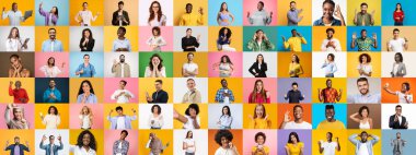 Canlı bir kolaj, farklı yaşam tarzları sergileyen çok ırklı bireyleri içerir. Her insan, farklı geçmiş ve deneyimleri vurgulayarak, benzersiz ifadeler ve pozlar sergiler..