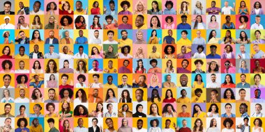 Renkli bir koleksiyonda farklı geçmiş ve kültürlerden bireylerin portreleri gösteriliyor, izole edilmiş bir ortamda çok ırklı yaşam tarzlarının güzelliği vurgulanıyor..