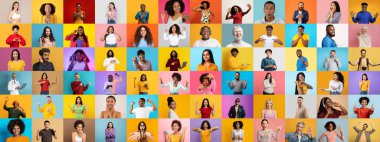 Canlı bir kolaj, neşe ve birliği ifade eden çok sayıda farklı bireyi içerir. Her insan kendine has stiller ve arka planlar sergiliyor. Parlak, renkli arka planlara karşı, çeşitliliği kutluyor..