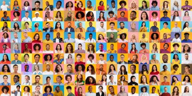 Canlı bir kolaj çeşitli geçmişlerden gelen farklı bireyleri gösteriyor. Her portre, küresel yaşam tarzı ve kültürün özünü yakalayan eşsiz yüzleri ve ifadeleri vurgular..