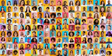 Canlı bir kolaj farklı geçmişlerden gelen farklı bireylerin özünü yakalar. Her insan neşe ve bireysellik yayar, renkli bir ortamda insanlığın zengin bir duvar halısını sergiler..