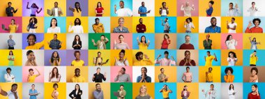 Canlı bir kolaj çeşitli yaşam tarzları ve duyguları ifade eden farklı bireyleri gösteriyor. Koleksiyonda renkli geçmişlere karşı çok ırklı yüzler yer alıyor ve çeşitlilikteki birliği kutluyorlar.