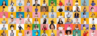 Canlı bir kolaj, mutluluğu ve bağlantıyı ifade eden farklı bir grup insanı gösteriyor. Koleksiyonda renkli geçmişlere karşı çok ırklı bireyler yer alıyor, çeşitlilikteki birliği somutlaştırıyorlar..